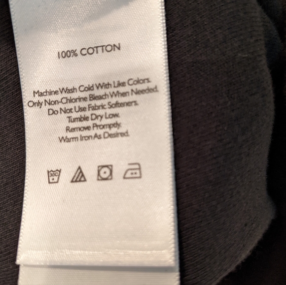 NWT Eddie Bauer 100% Cotton, Notched Neck Tunic Tank, Black, Sz S - Picture 4 of 5